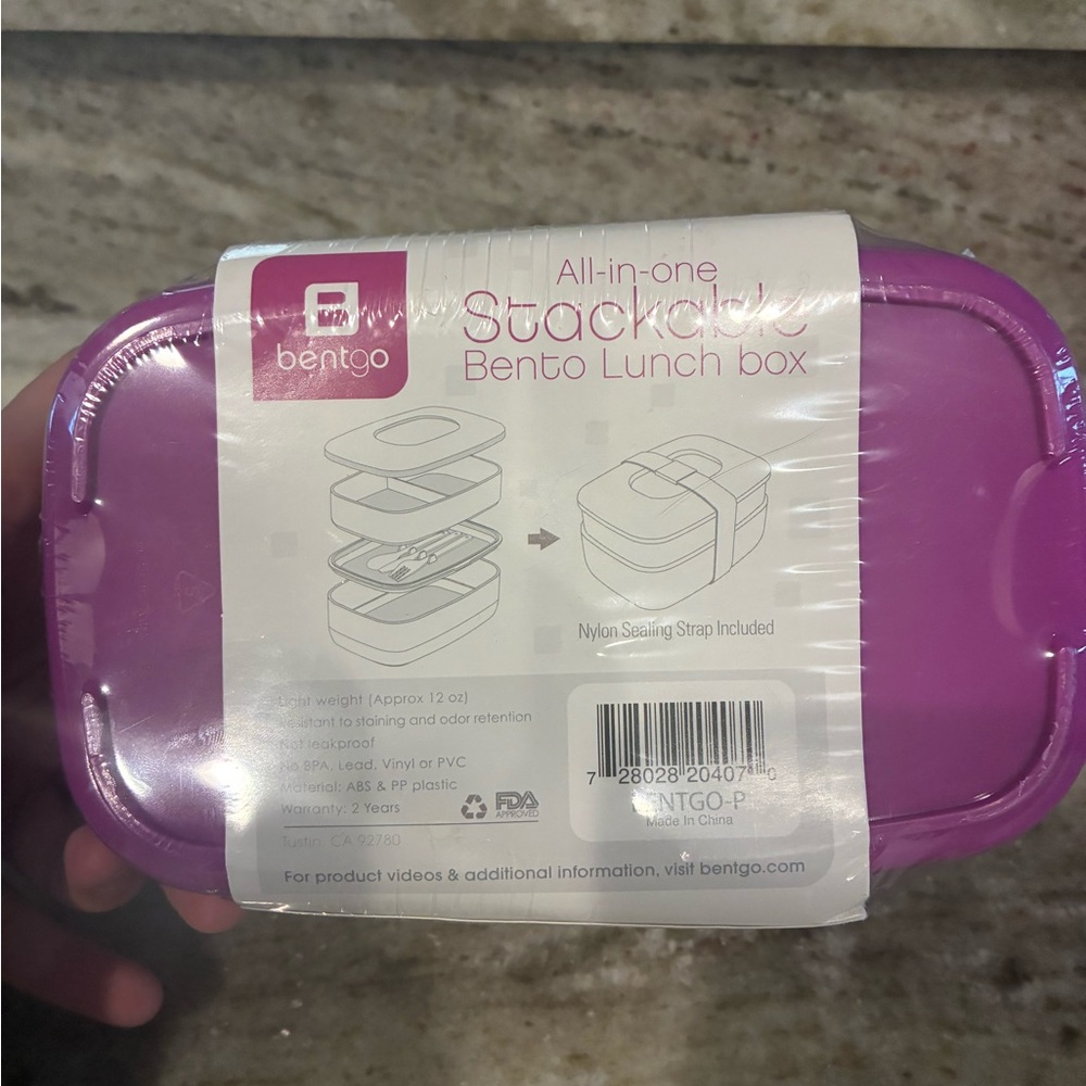 Bentgo Purple Stackable Bento Lunch Box - Picture 3 of 4